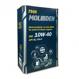 Масло Mannol Molibden 10w40 п/с  4л (API SL/CH-4)