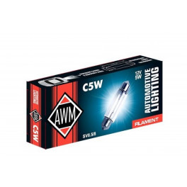 Лампа накаливания AWM C5W 12V 5W (SV8.5/8)