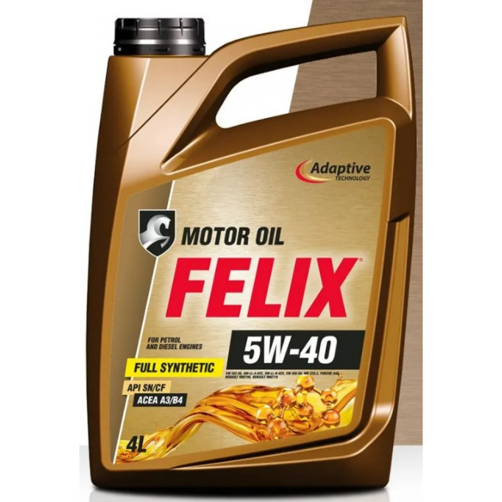Масло моторное универсальное Felix 5W-40 ACEA A3/B4, API SN/CF 4л